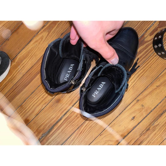 Prada leather combat boots with buckles - 39 - Picture 10 of 14